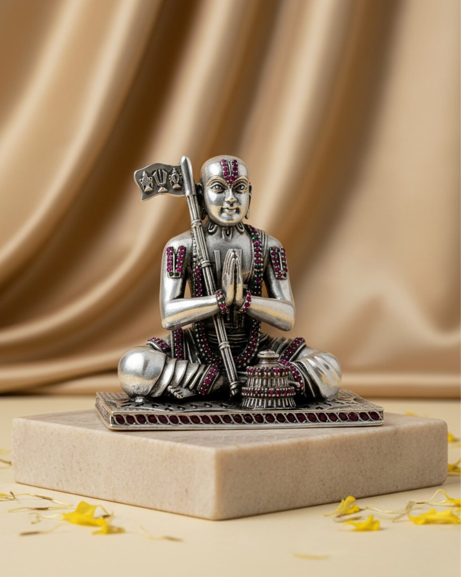 Ramanuja Acharya Silver 925 Idol — 3 Inch