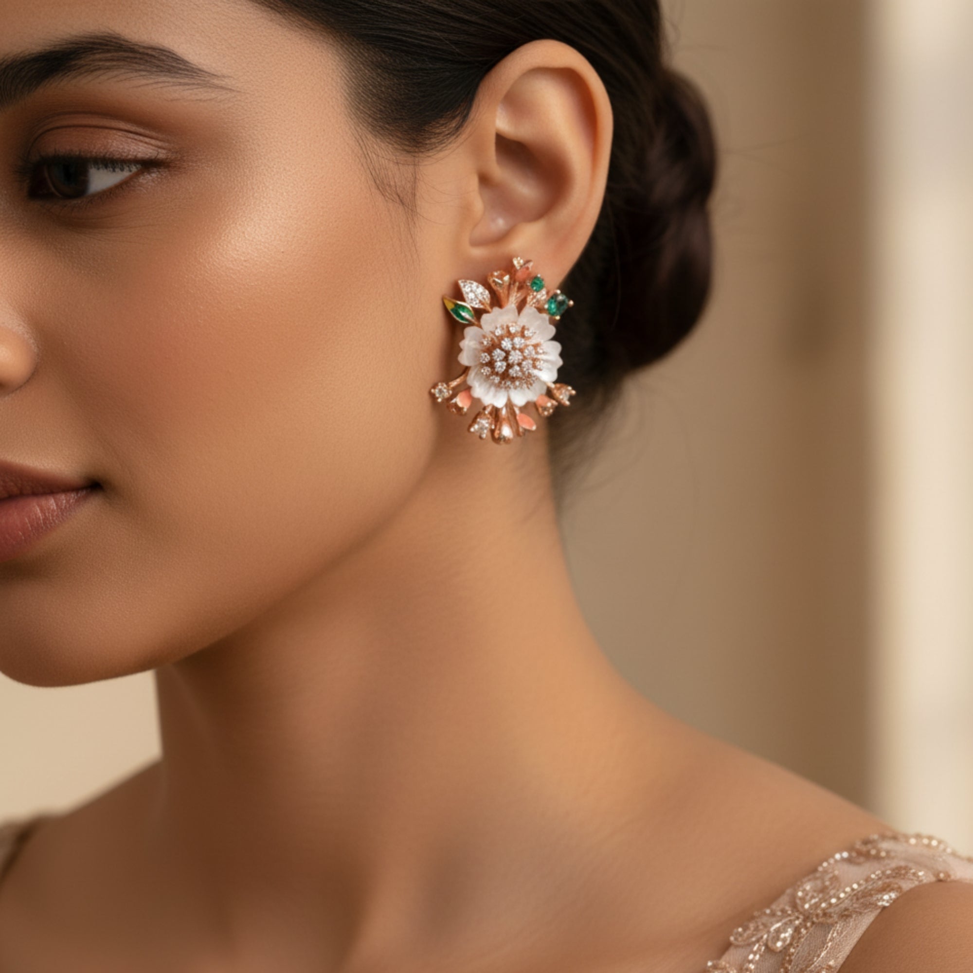 Silver Verdura Earrings for Women