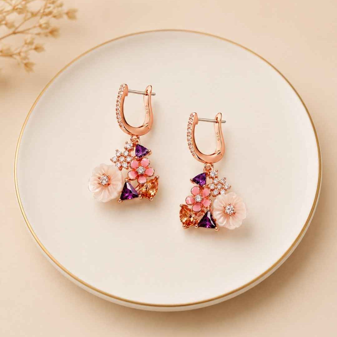 Twilight Flora Silver 925 Earrings