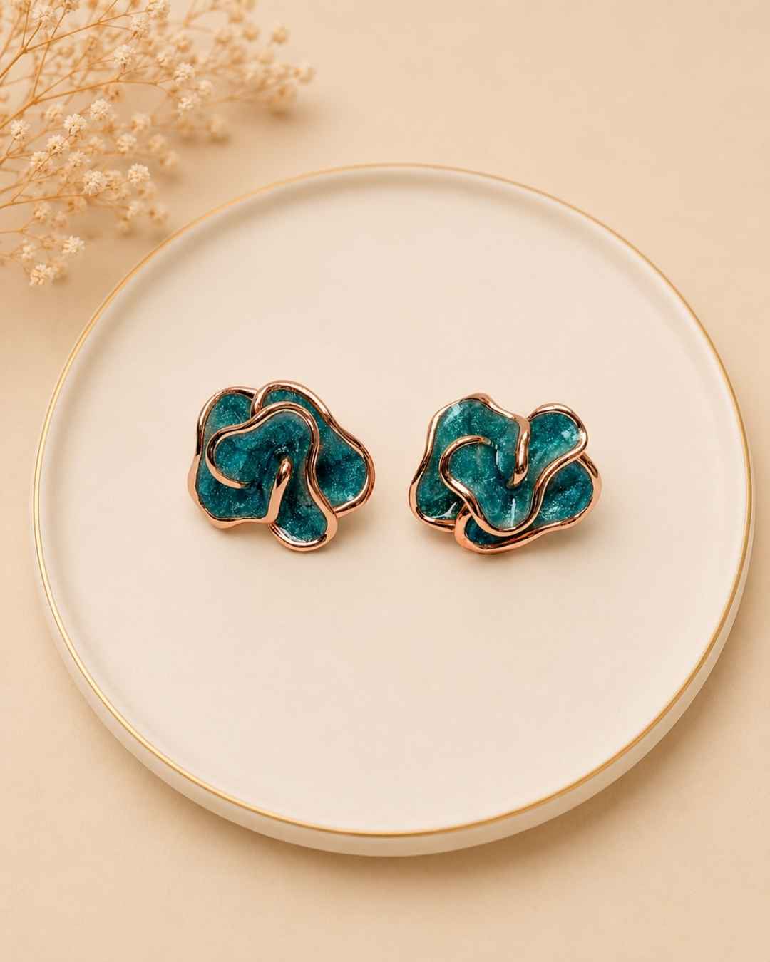 Lagoon Fold Silver 925 Earrings