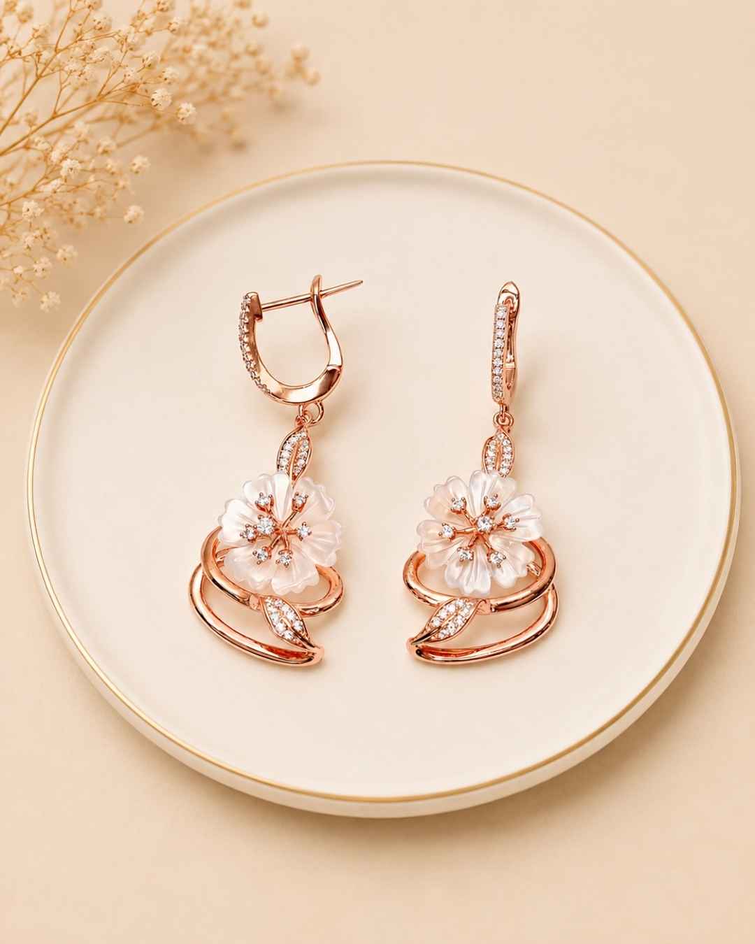 Graceful Vine Silver 925 Earrings