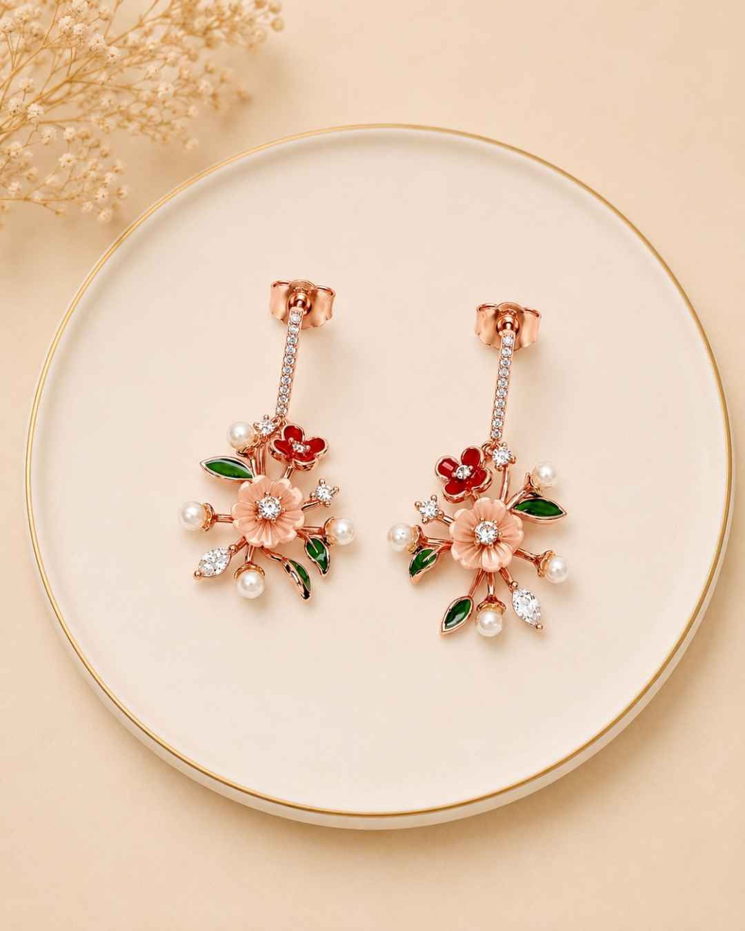 Flora Cascade Silver 925 Earrings