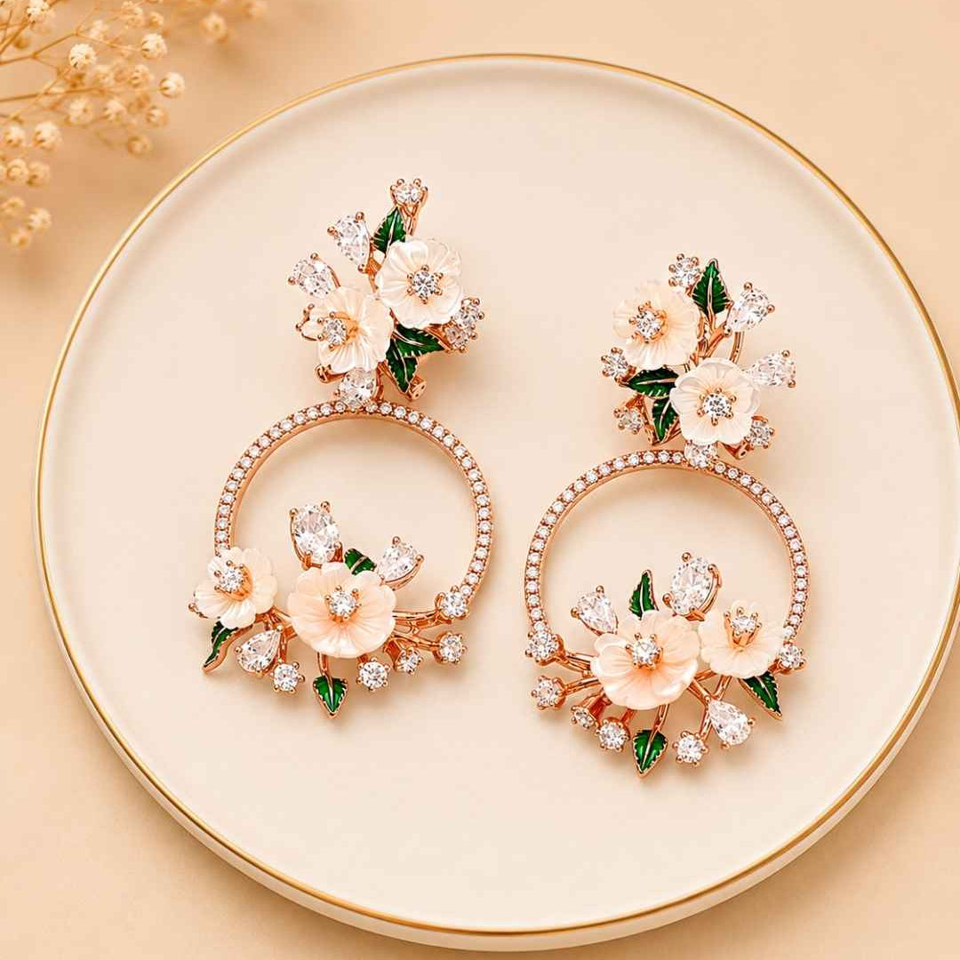 Spring Wreath Silver 925 Earrings