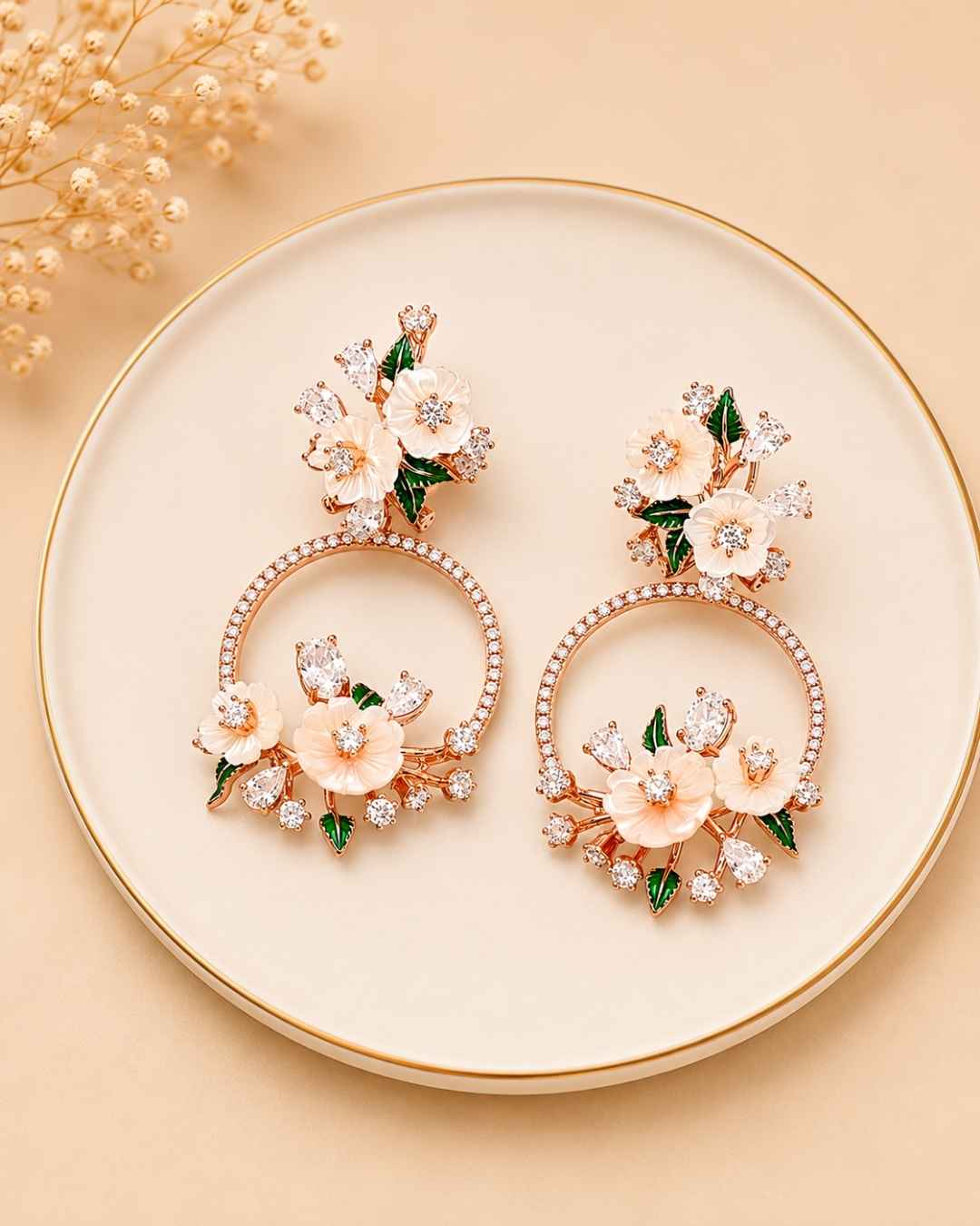 Spring Wreath Silver 925 Earrings
