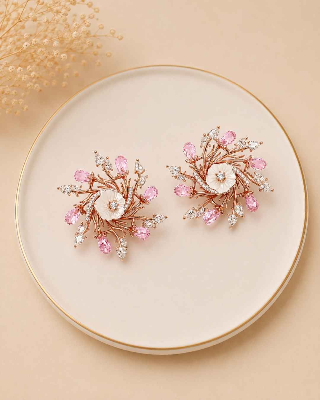 Petal Swirl Silver 925 Earrings