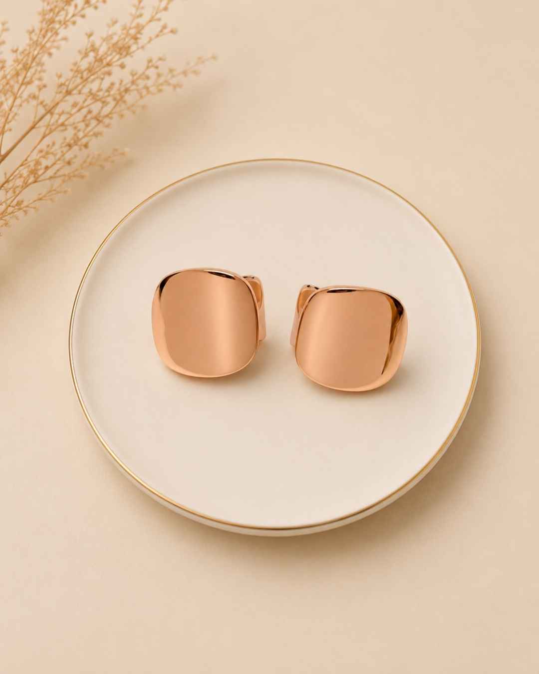 Sleek Cushion Silver 925 Earrings