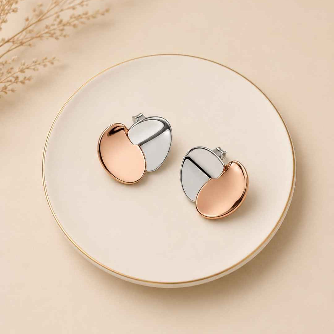 Dual Petal Silver 925 Earrings