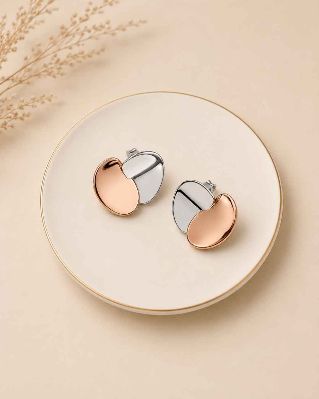 Dual Petal Silver 925 Earrings