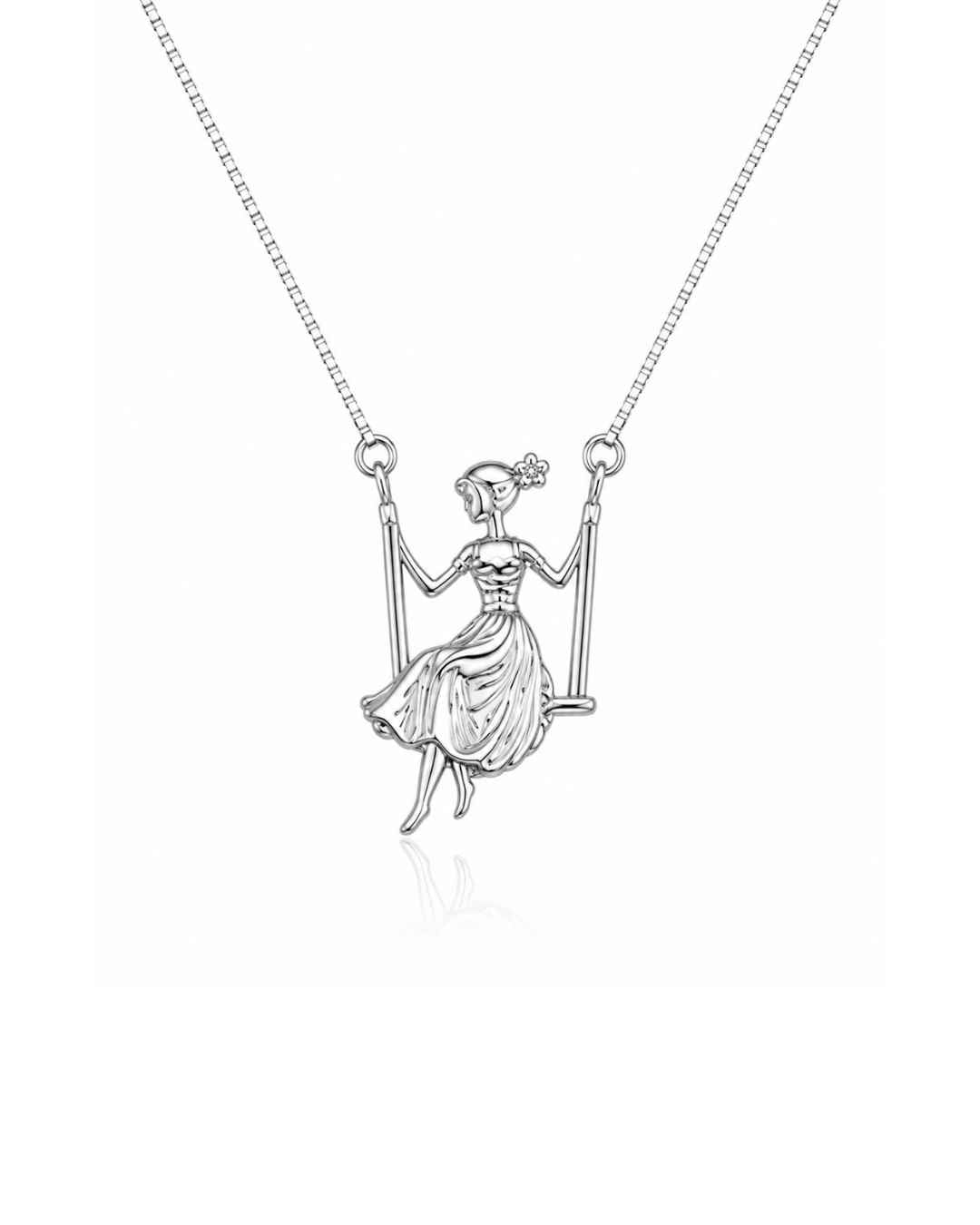 Whimsical Swing Silver 925 Necklace