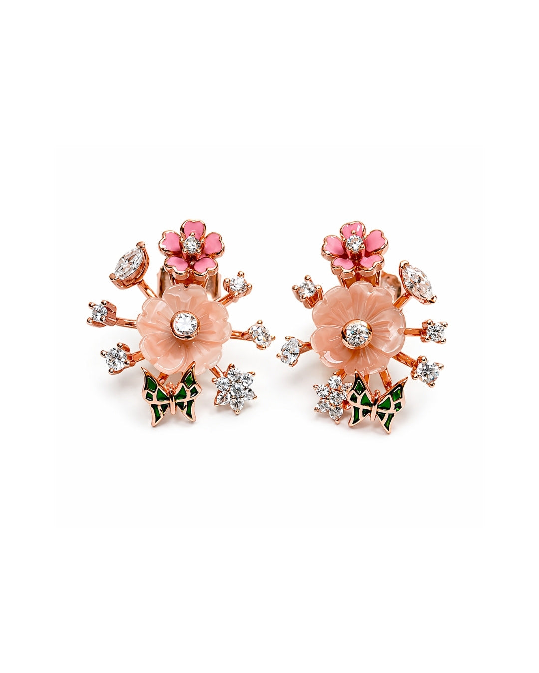 Blossom & Butterfly Silver 925 Earrings