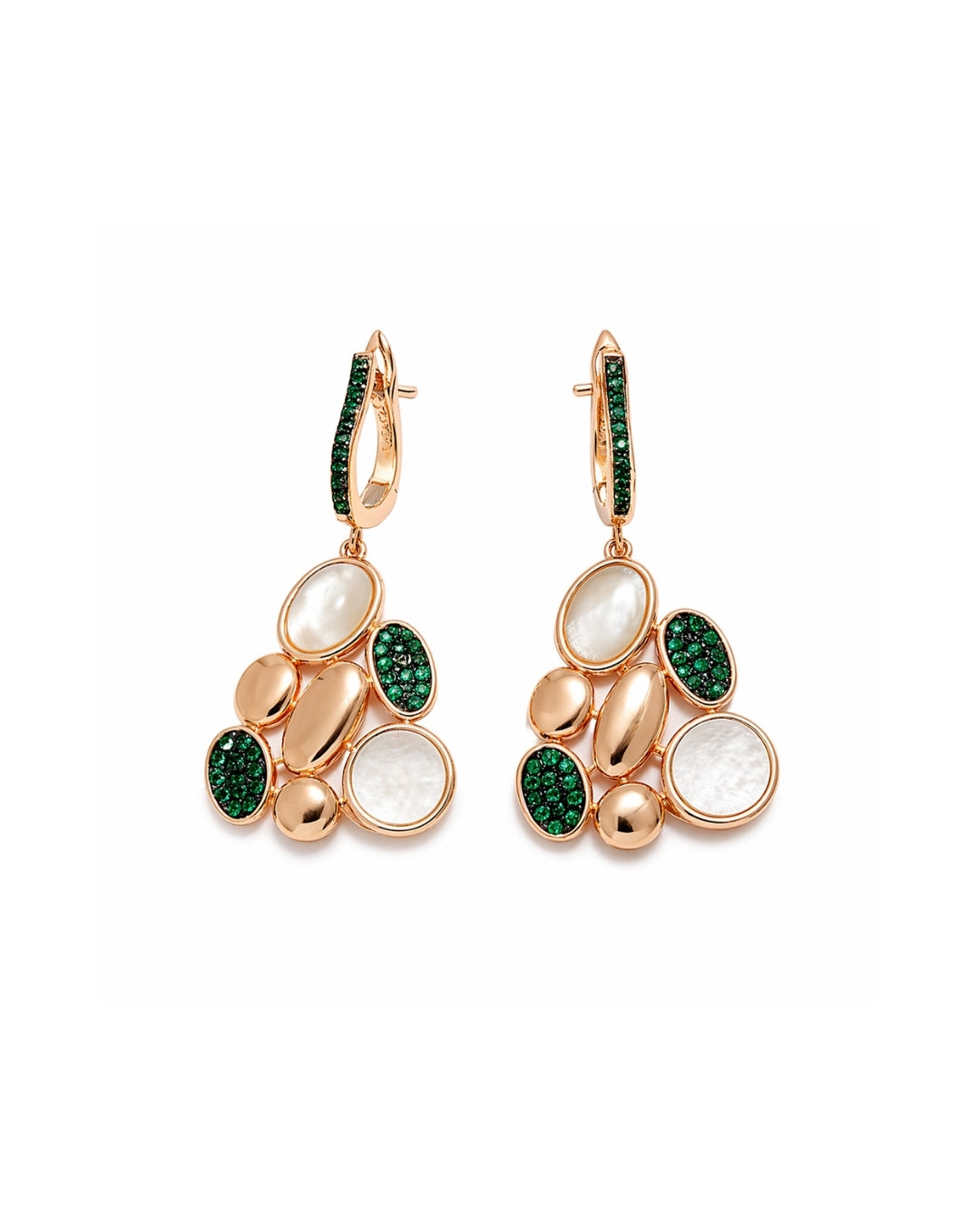 Verdant Mosaic Silver 925 Earrings