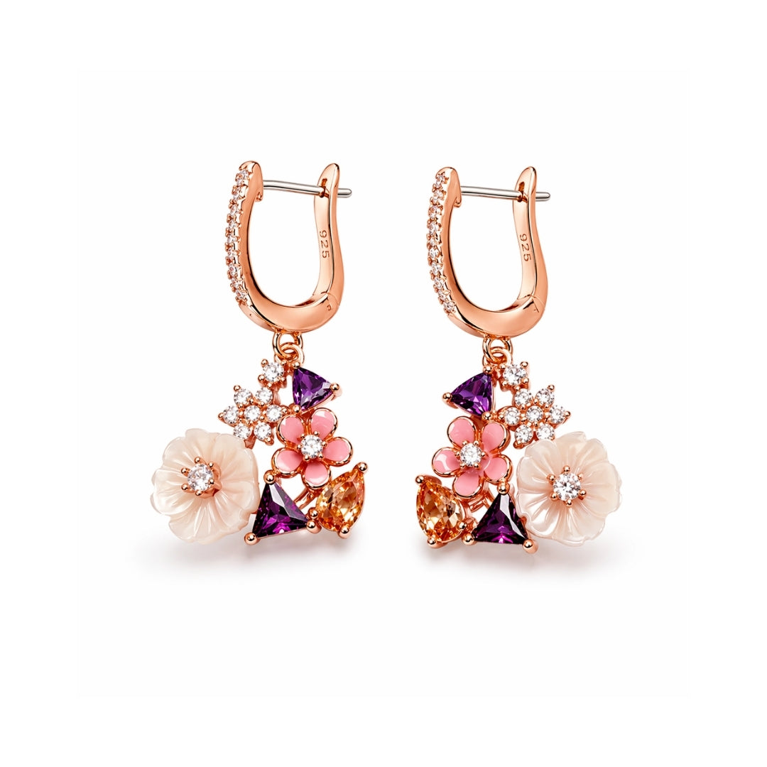 Twilight Flora Silver 925 Earrings