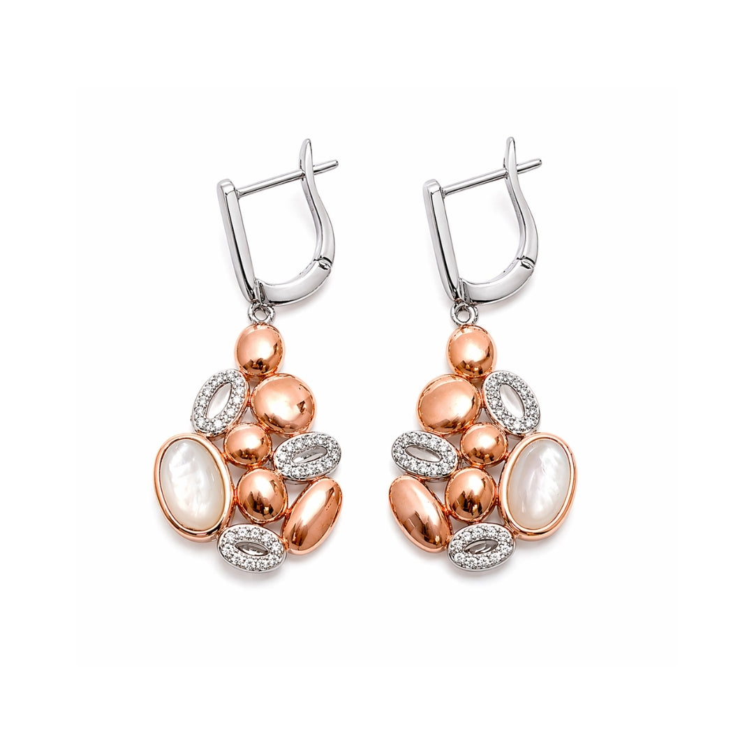 Pebble Mosaic Silver 925 Earrings