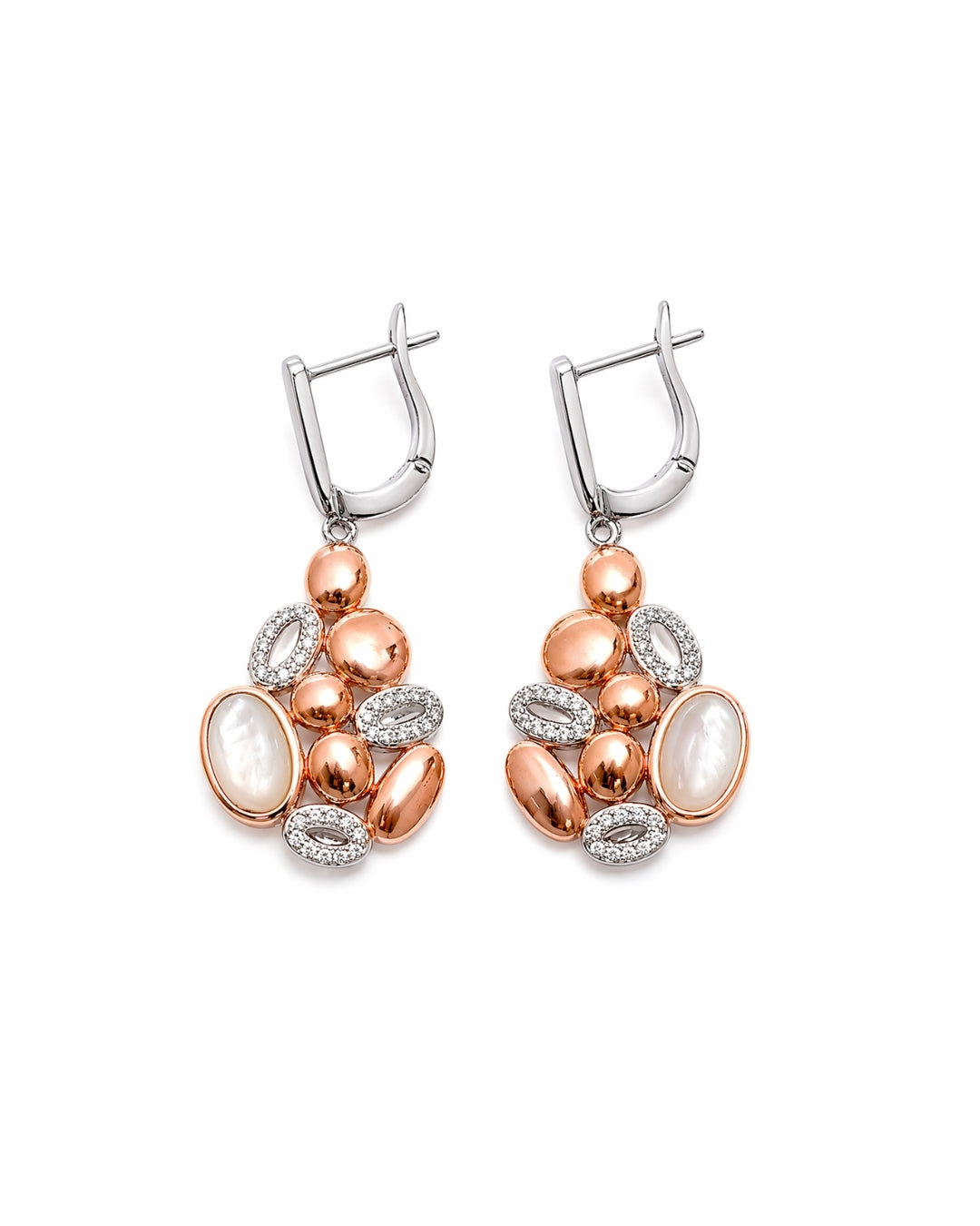 Pebble Mosaic Silver 925 Earrings