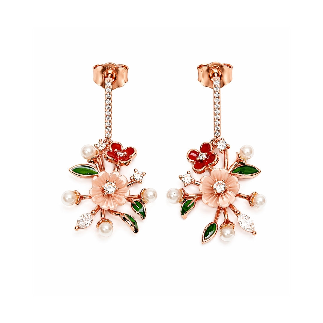 Flora Cascade Silver 925 Earrings