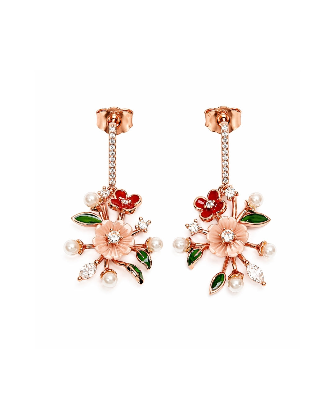 Flora Cascade Silver 925 Earrings