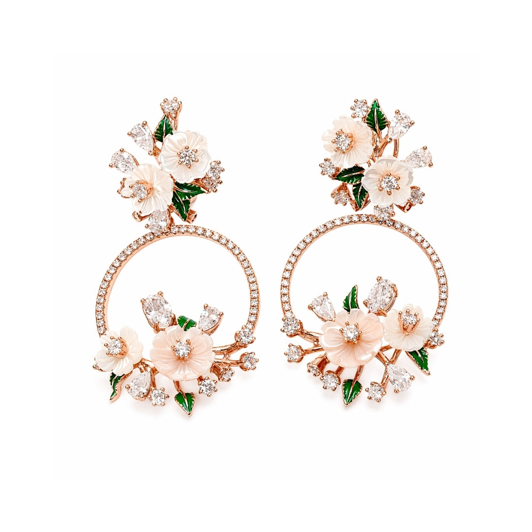 Spring Wreath Silver 925 Earrings