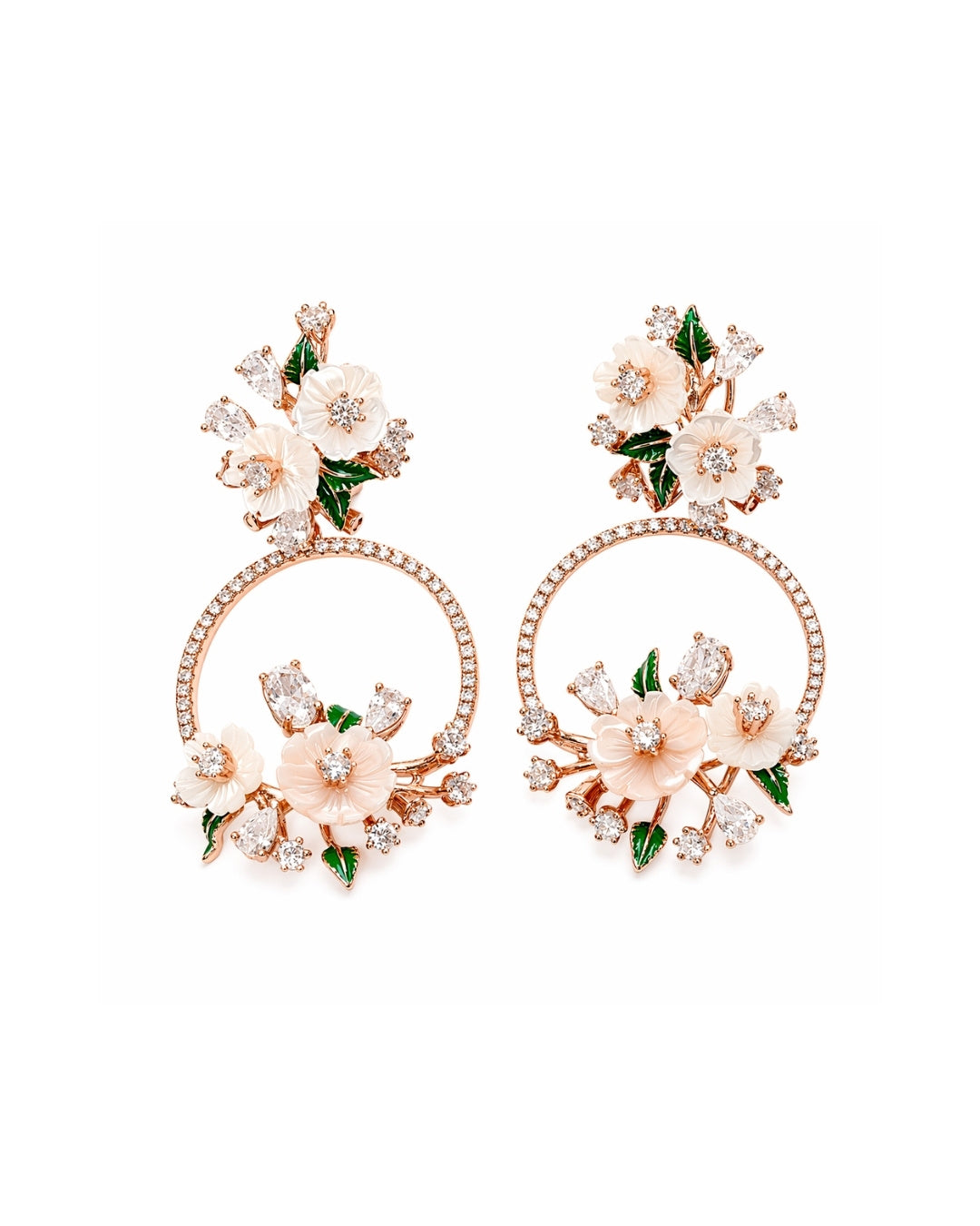 Spring Wreath Silver 925 Earrings