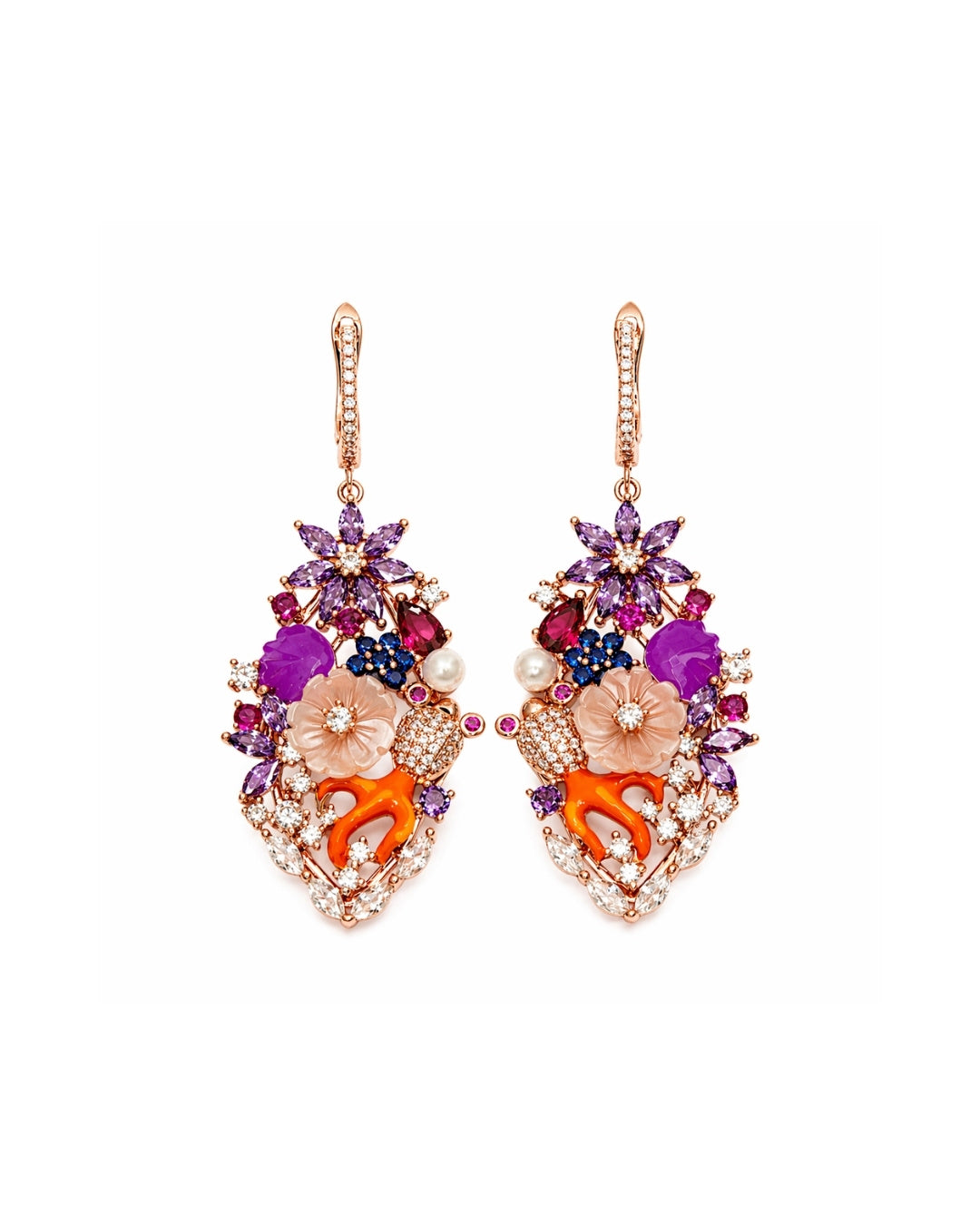 Exotic Bloom Silver 925 Earrings