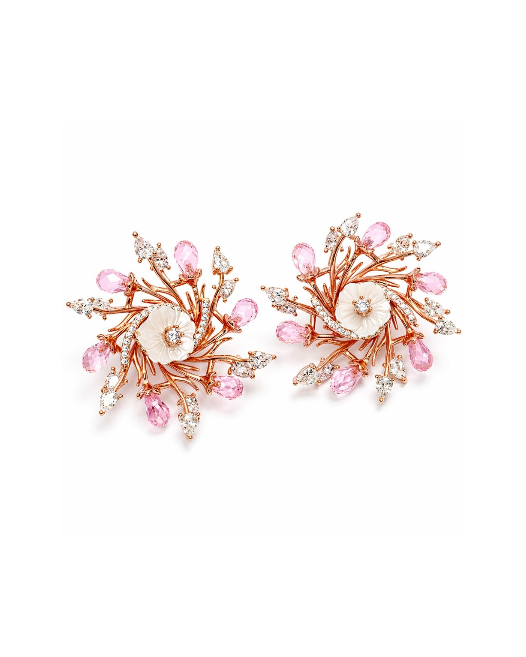 Petal Swirl Silver 925 Earrings