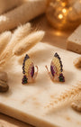 Prismatic Butterfly Rose Gold Silver 925 Earrings