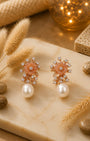 Blush Blossom Rose Gold Silver 925 Earrings