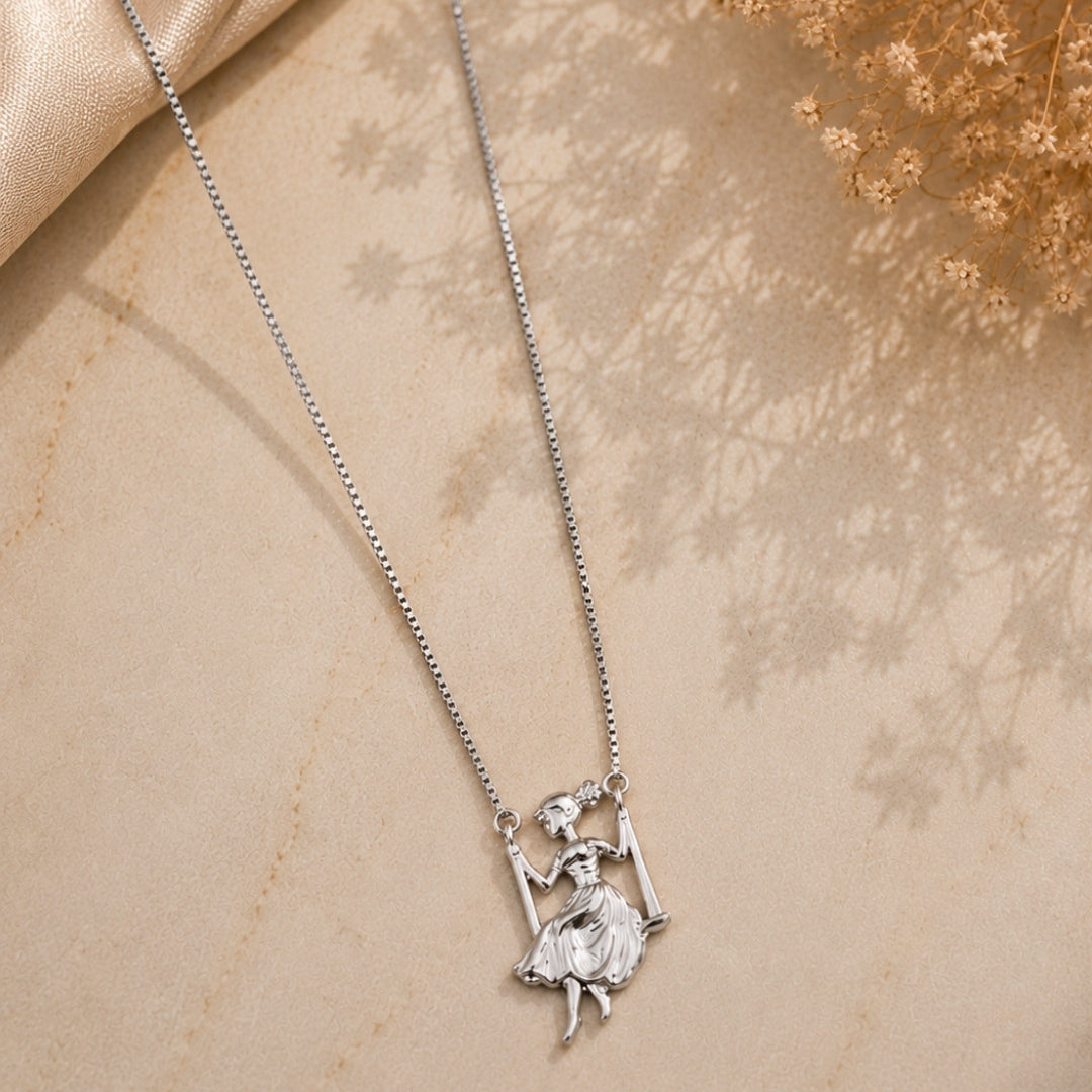 Whimsical Swing Silver 925 Necklace