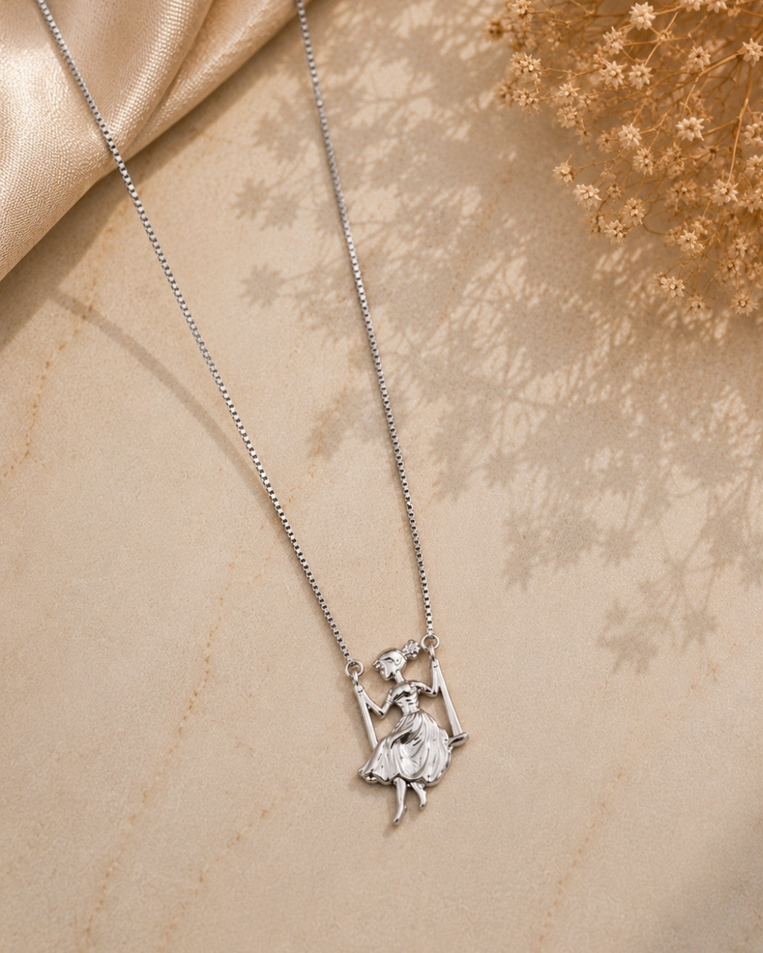 Whimsical Swing Silver 925 Necklace