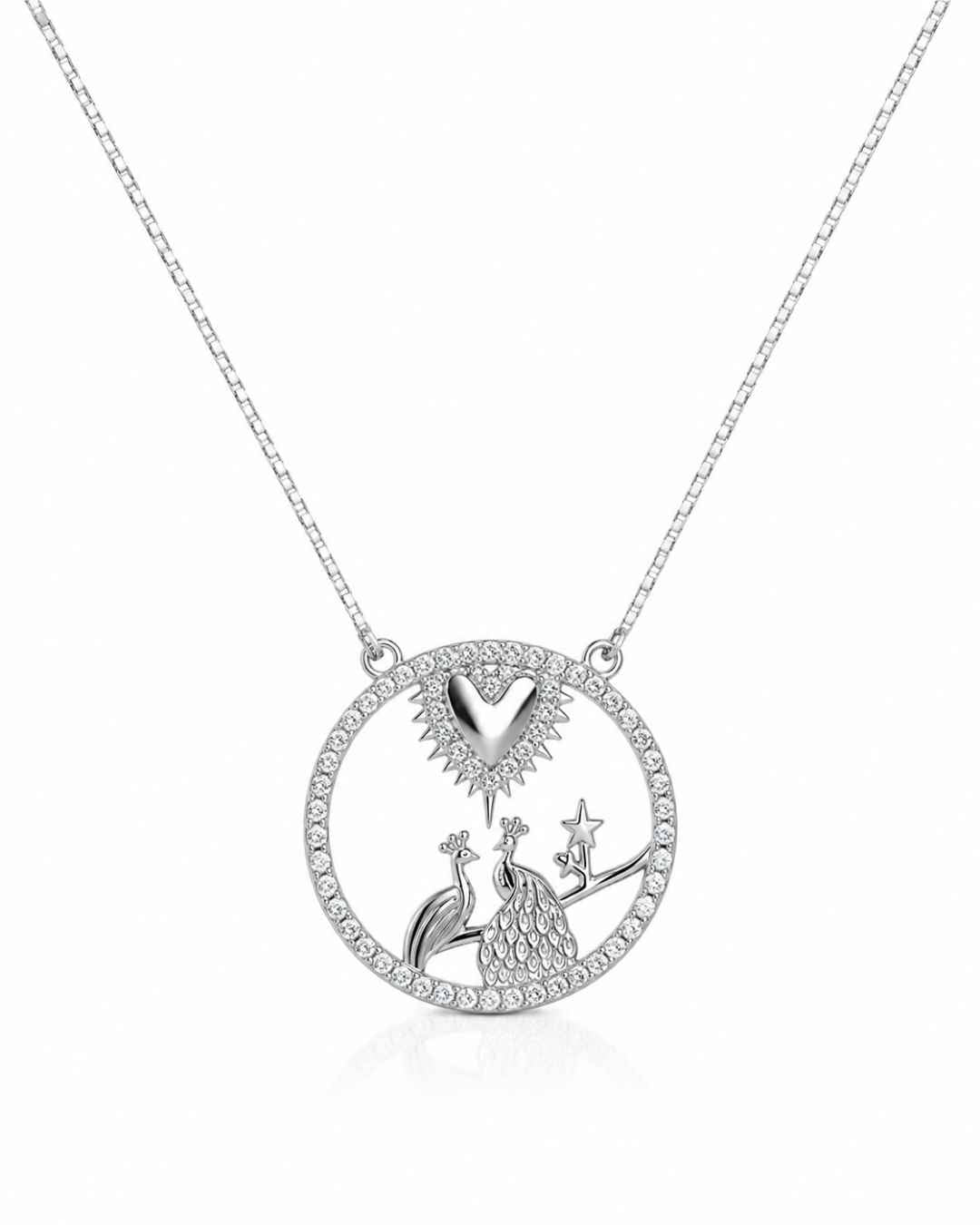 Enchanted Peacock Silver 925 Necklace