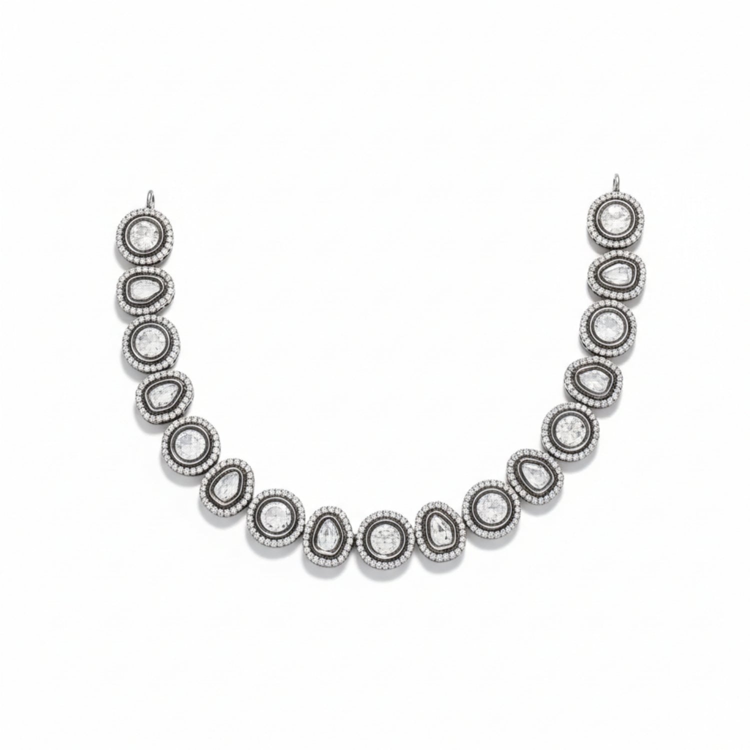 Rajdulari Polki Necklace in Silver 925