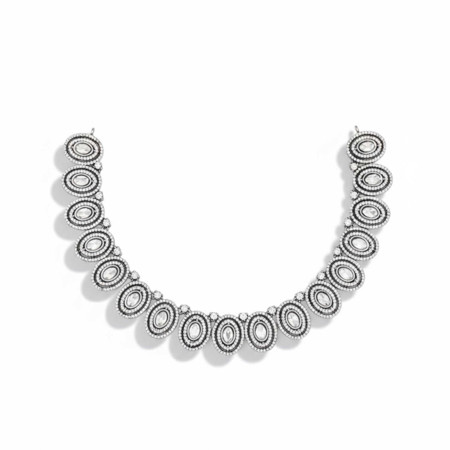 Vyomaashree Polki Necklace in Silver 925