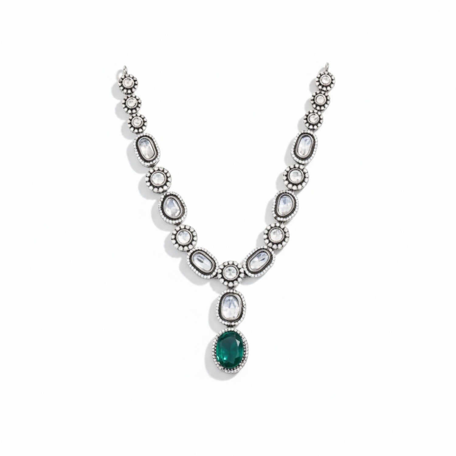Shringarika Polki Necklace in Silver 925
