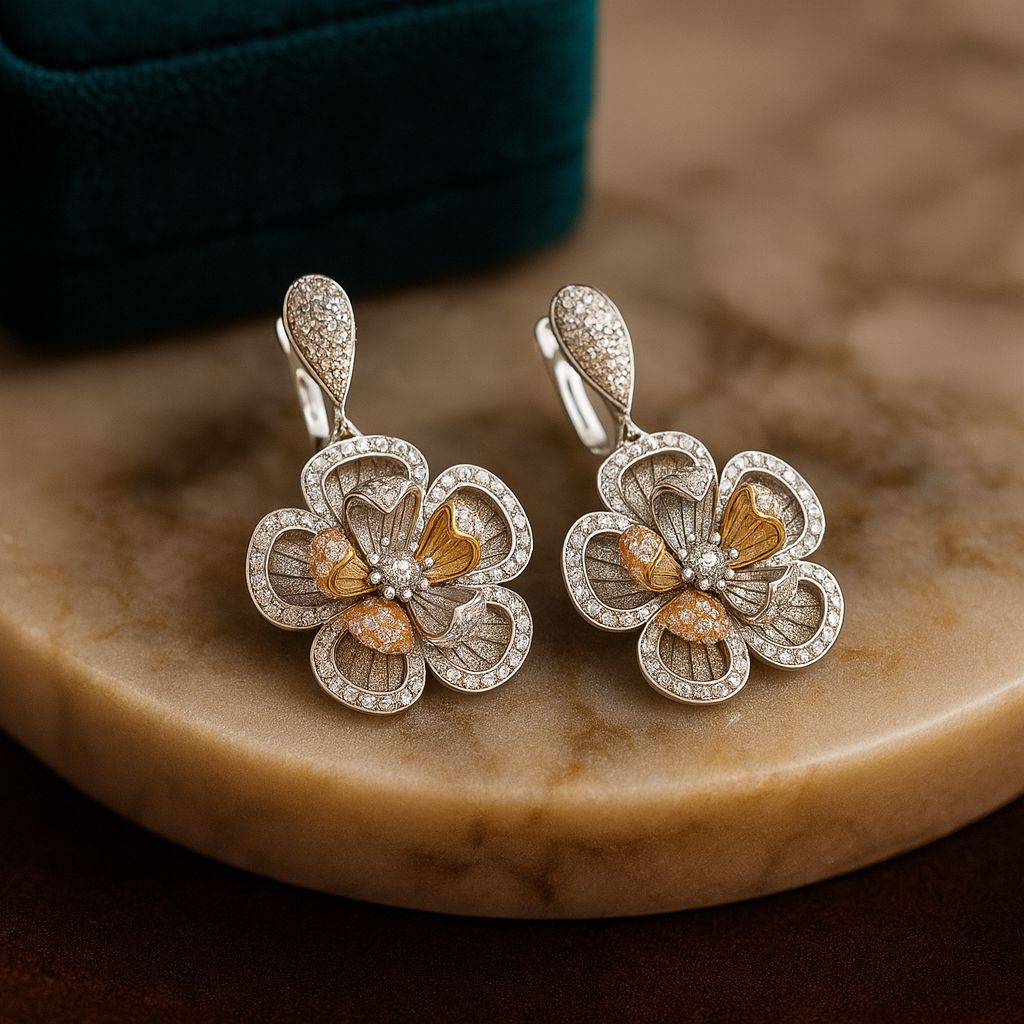 Gilded Harmony Silver 925 Earrings