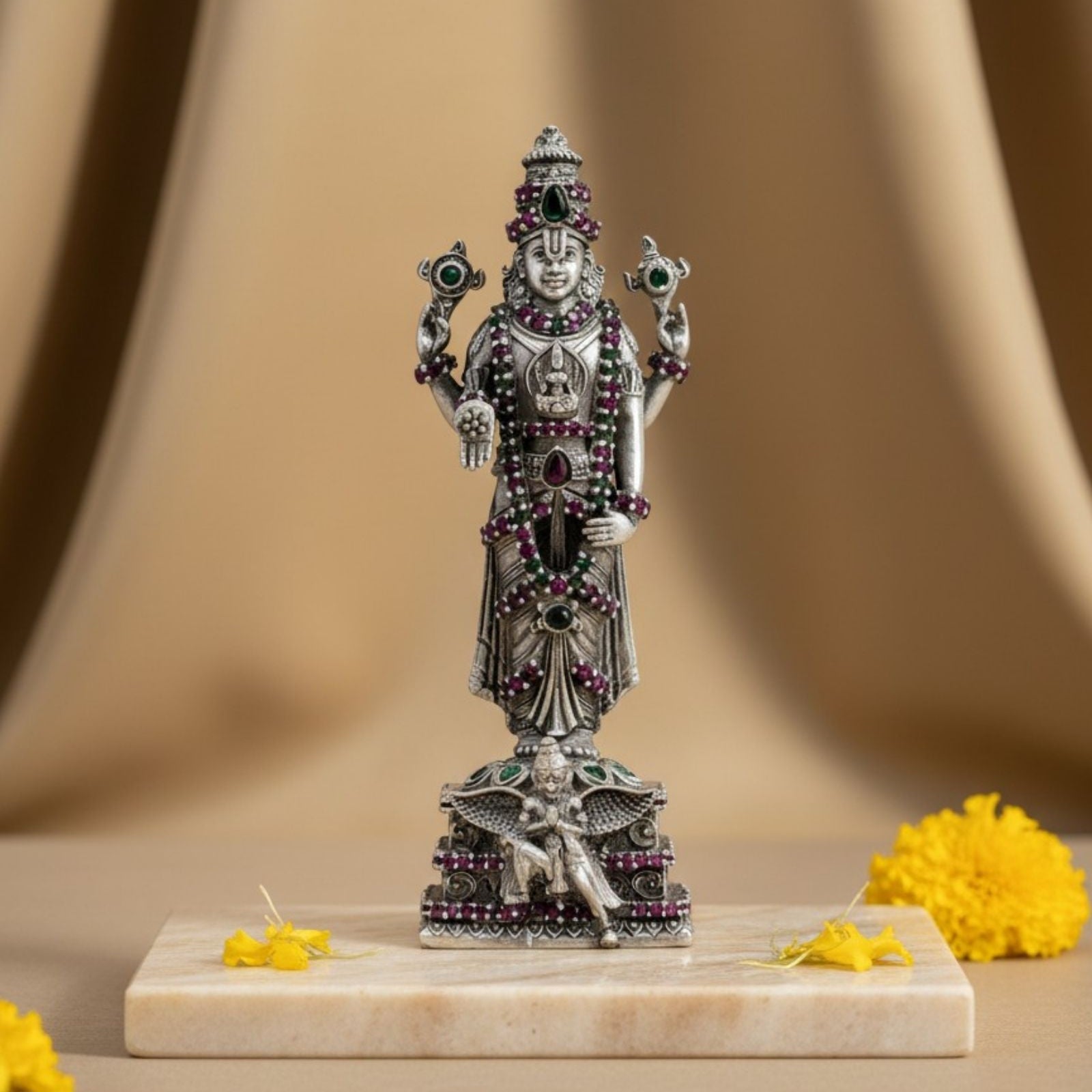 Lord Garud Balaji Silver 925 Idol (3 Inch)