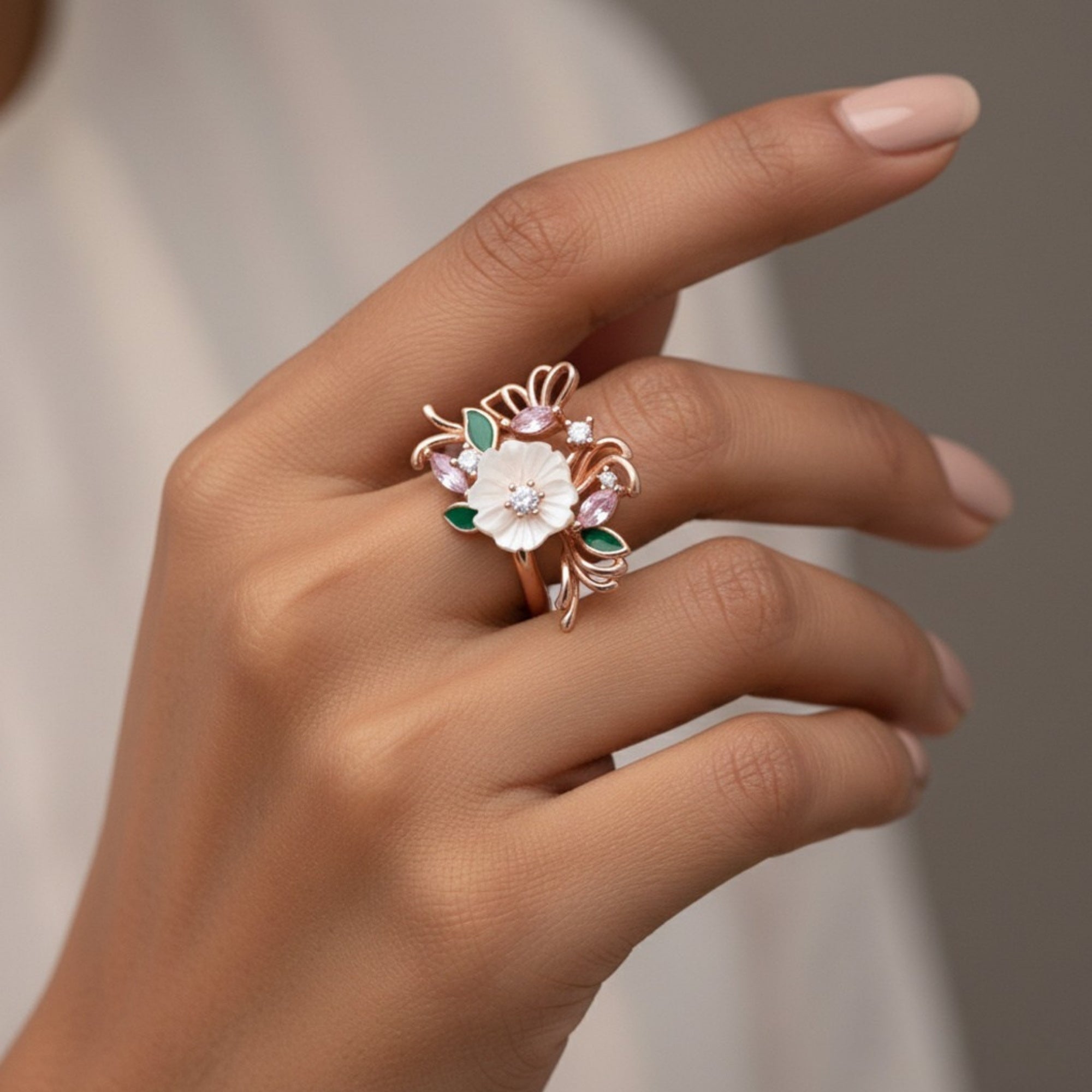 Eternal Grace Ring – Pure Silver 925 Floral Radiance