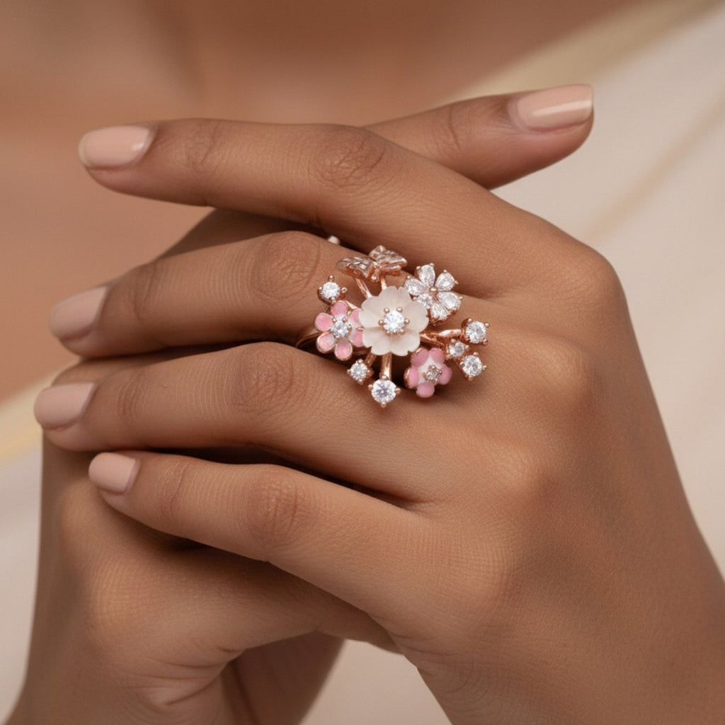 Eternal Petals Ring – Pure Silver 925 Floral Grandeur