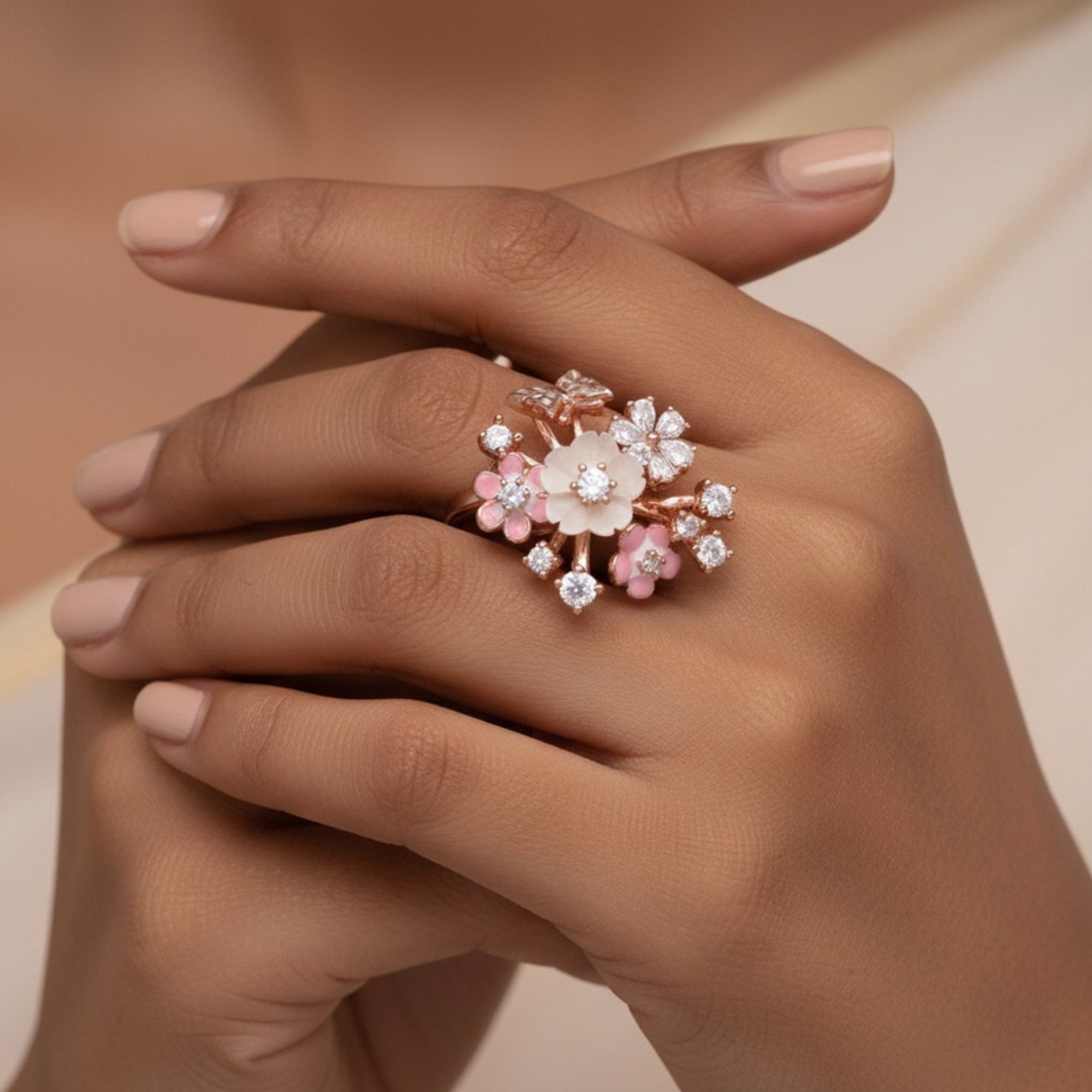 Eternal Petals Ring – Pure Silver 925 Floral Grandeur
