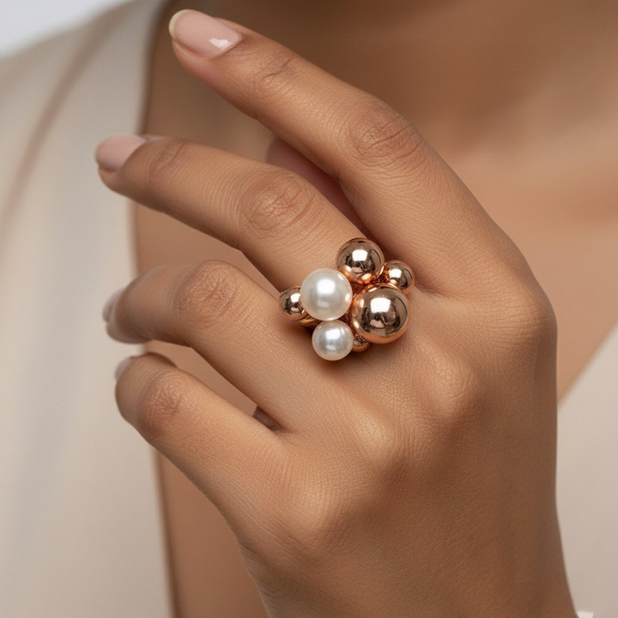 Eternal Sphere Ring – Pure Silver 925 with Pearl Harmony