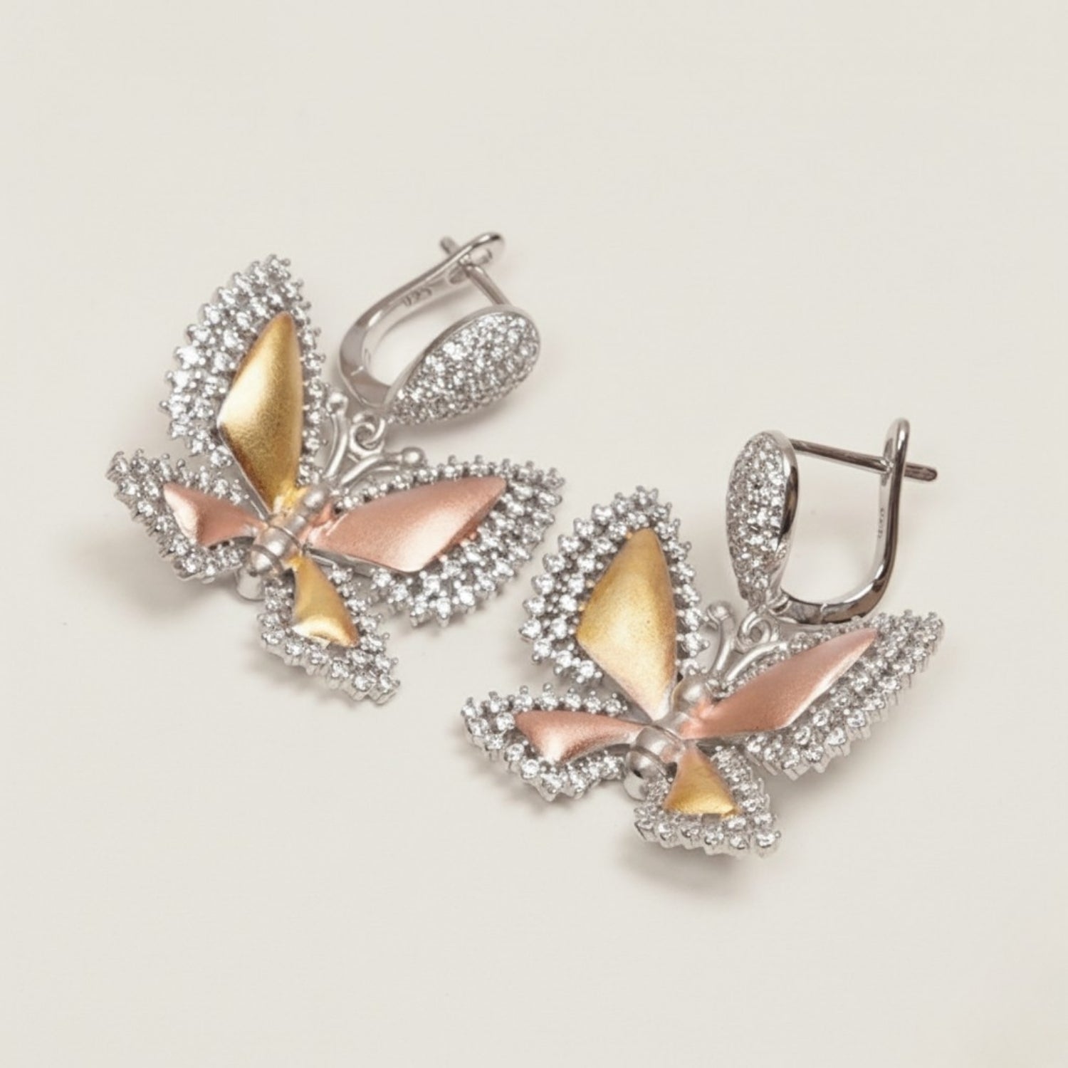 Golden Flutter Silver 925 Earrings