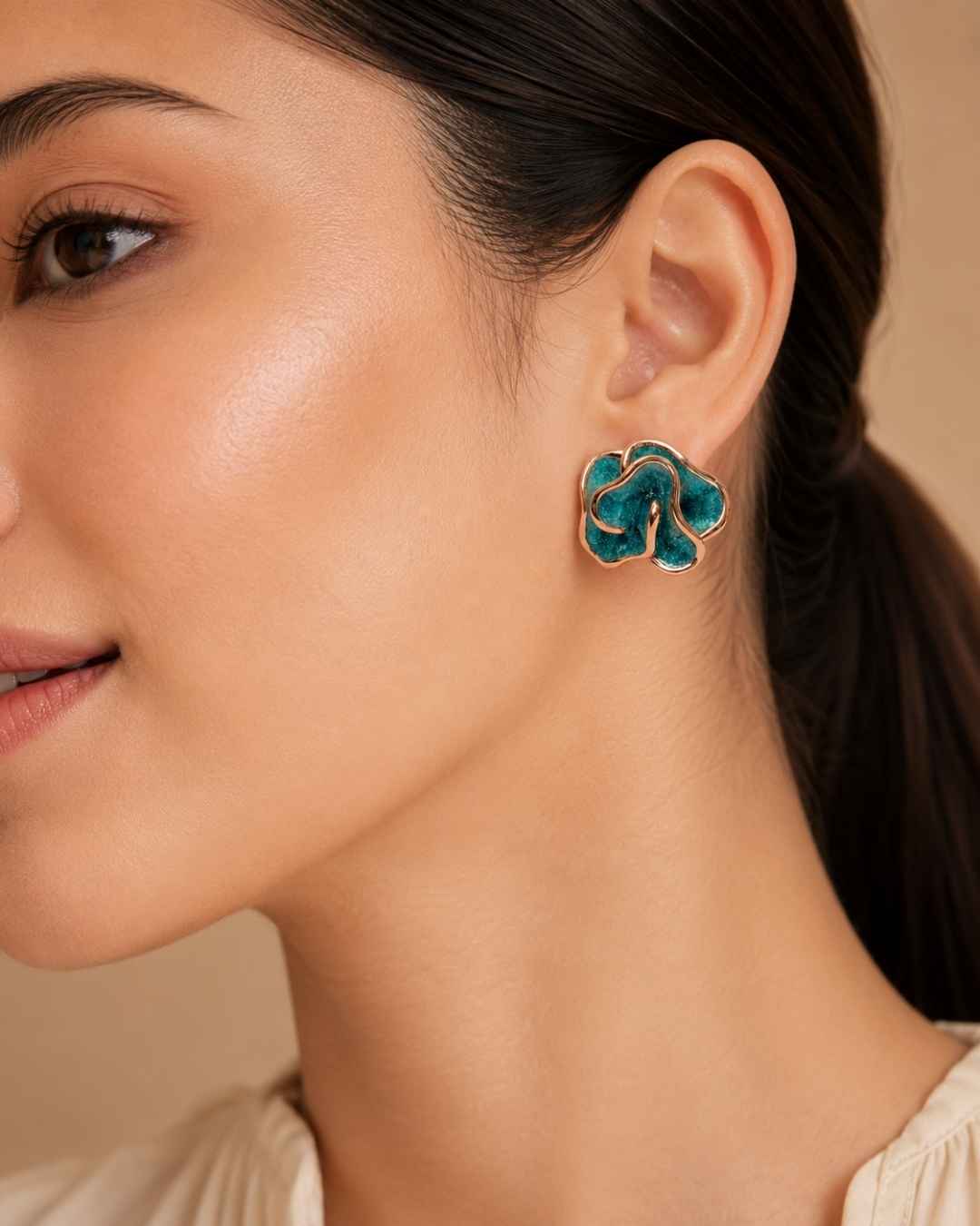 Lagoon Fold Silver 925 Earrings