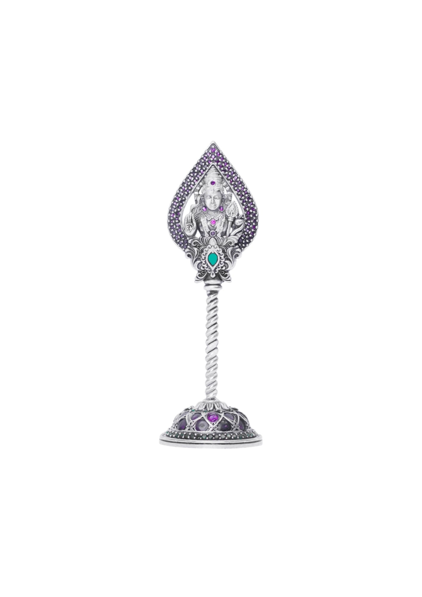 Rajatva Murugan Face Vel Pure Silver Idol – 40g Spiritual Decorative Artifact