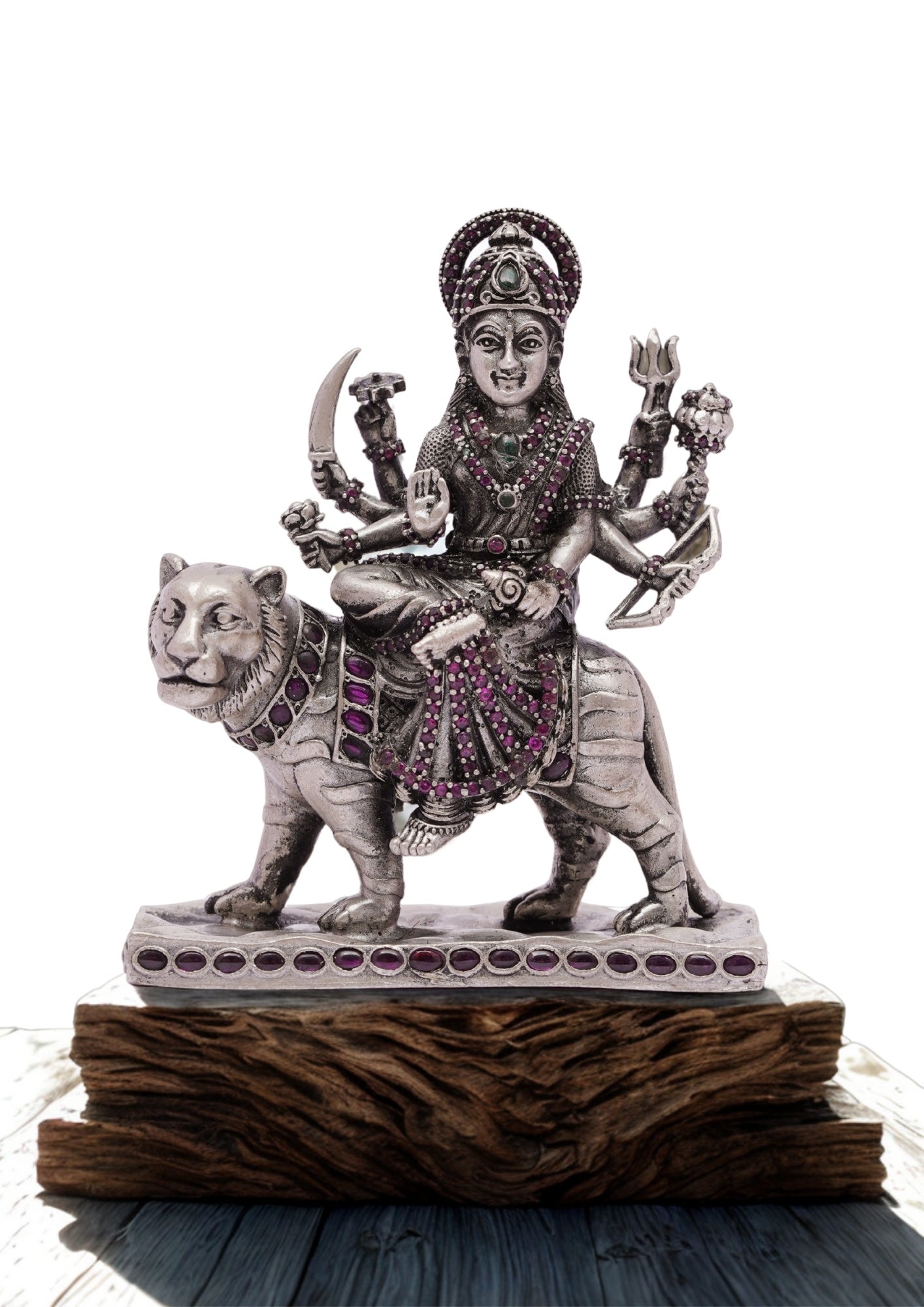 Maa Durga Idol in Pure Silver 925 (120g)