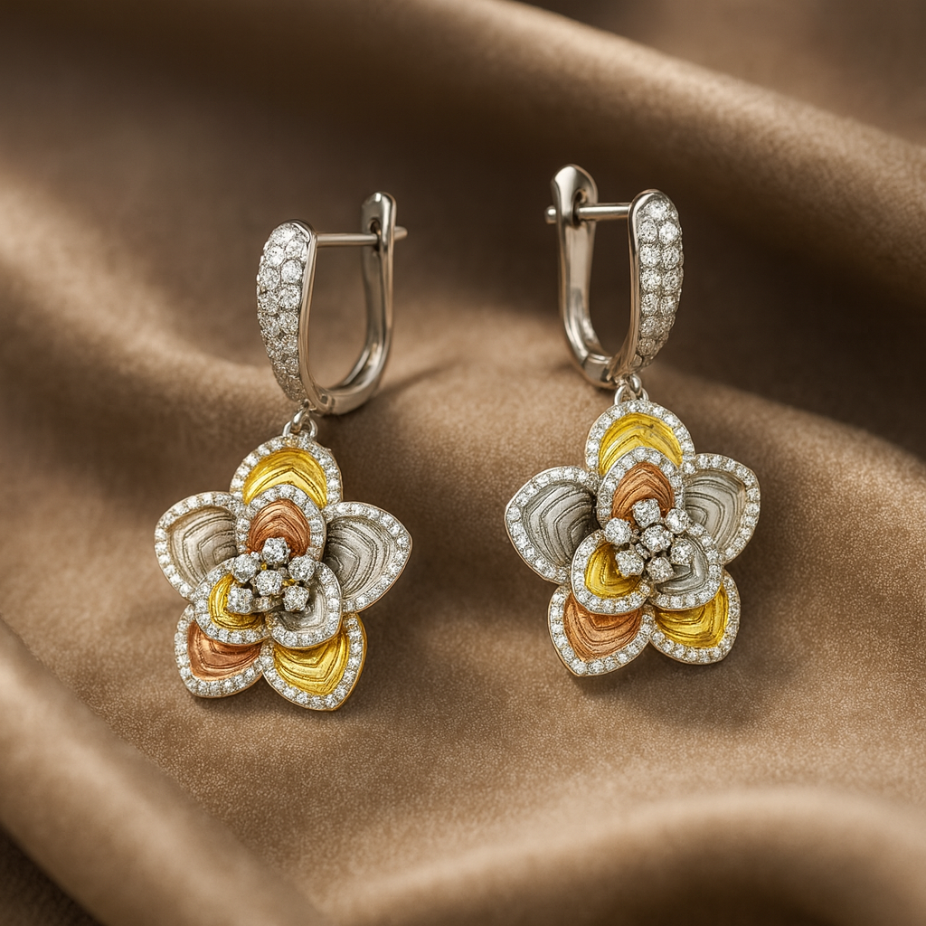 Trinity Bloom Silver 925 Earrings