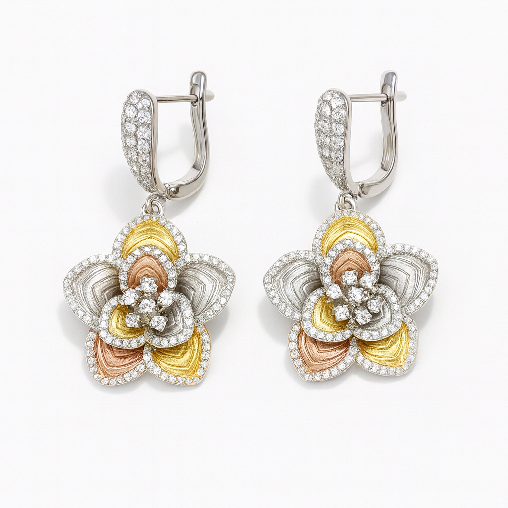 Trinity Bloom Silver 925 Earrings