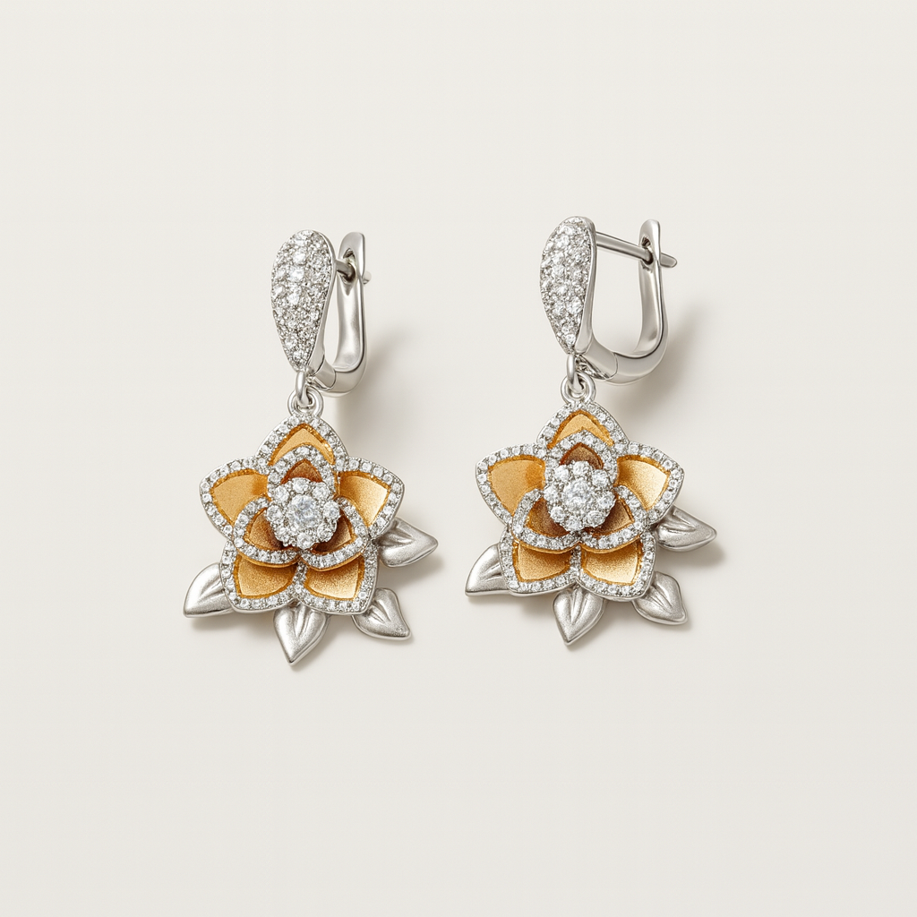 Divine Bloom Silver 925 Earrings