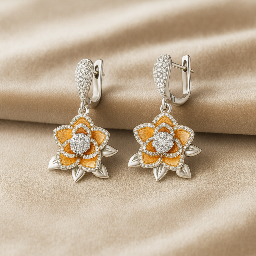 Divine Bloom Silver 925 Earrings