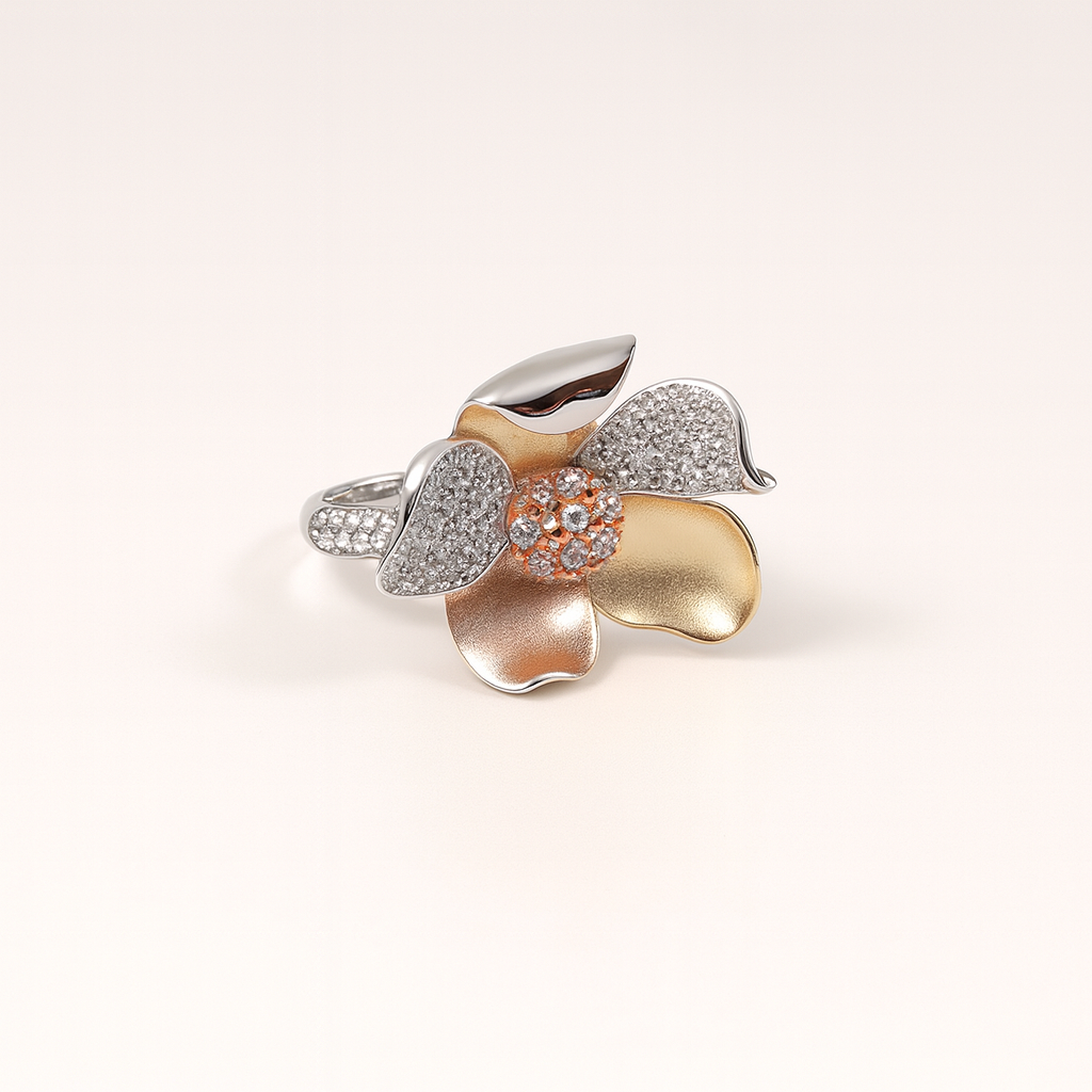 Solar Bloom Silver 925 Ring