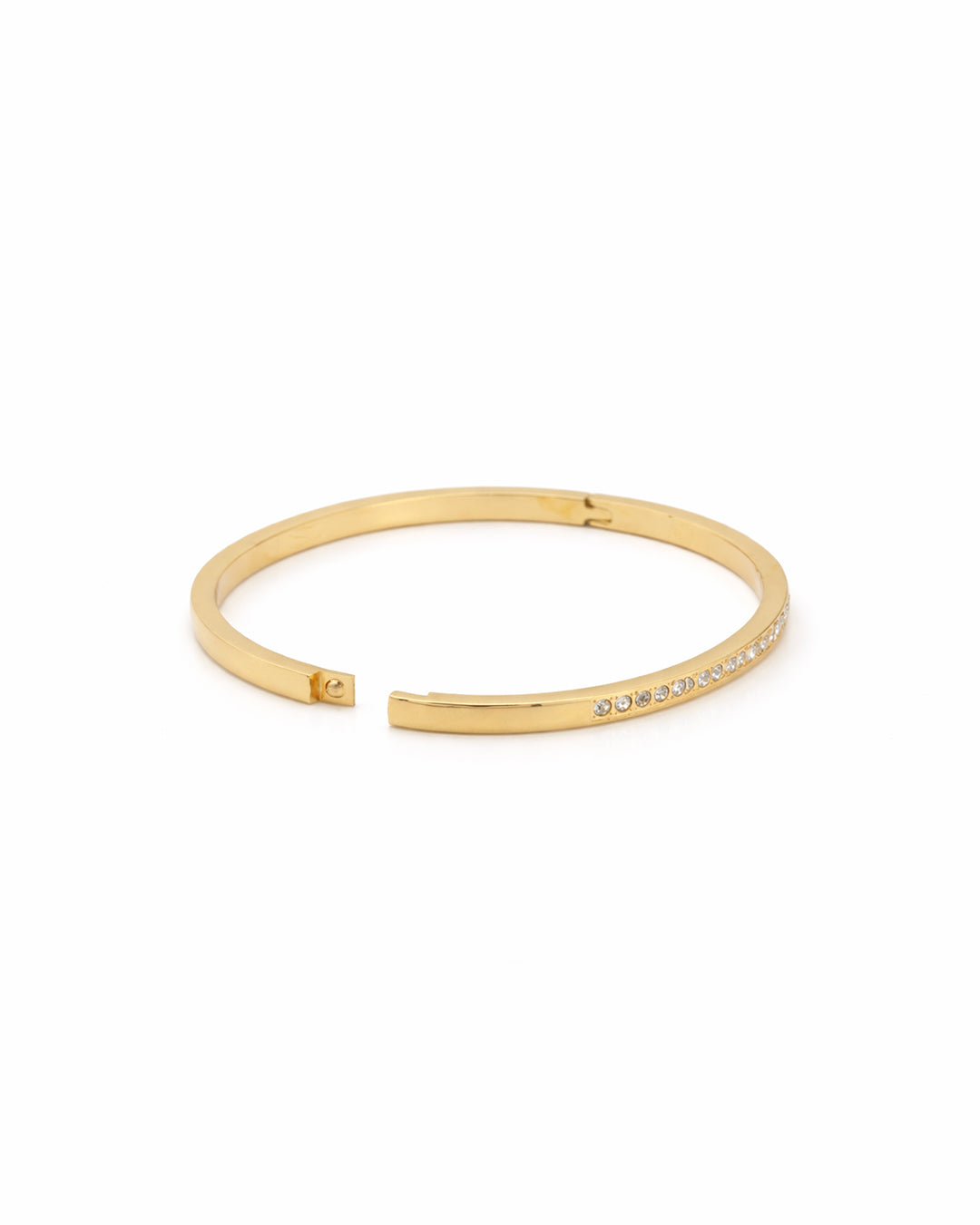 Crystal Bar Slim Gold Plated Kada
