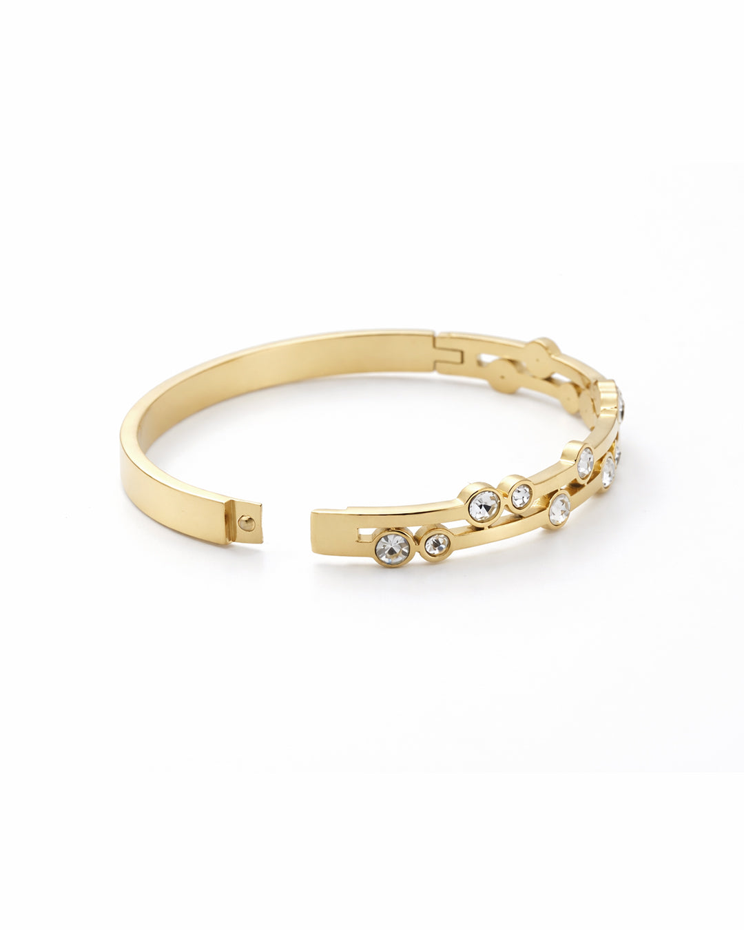 Crystal Scatter Gold Bangle Kada