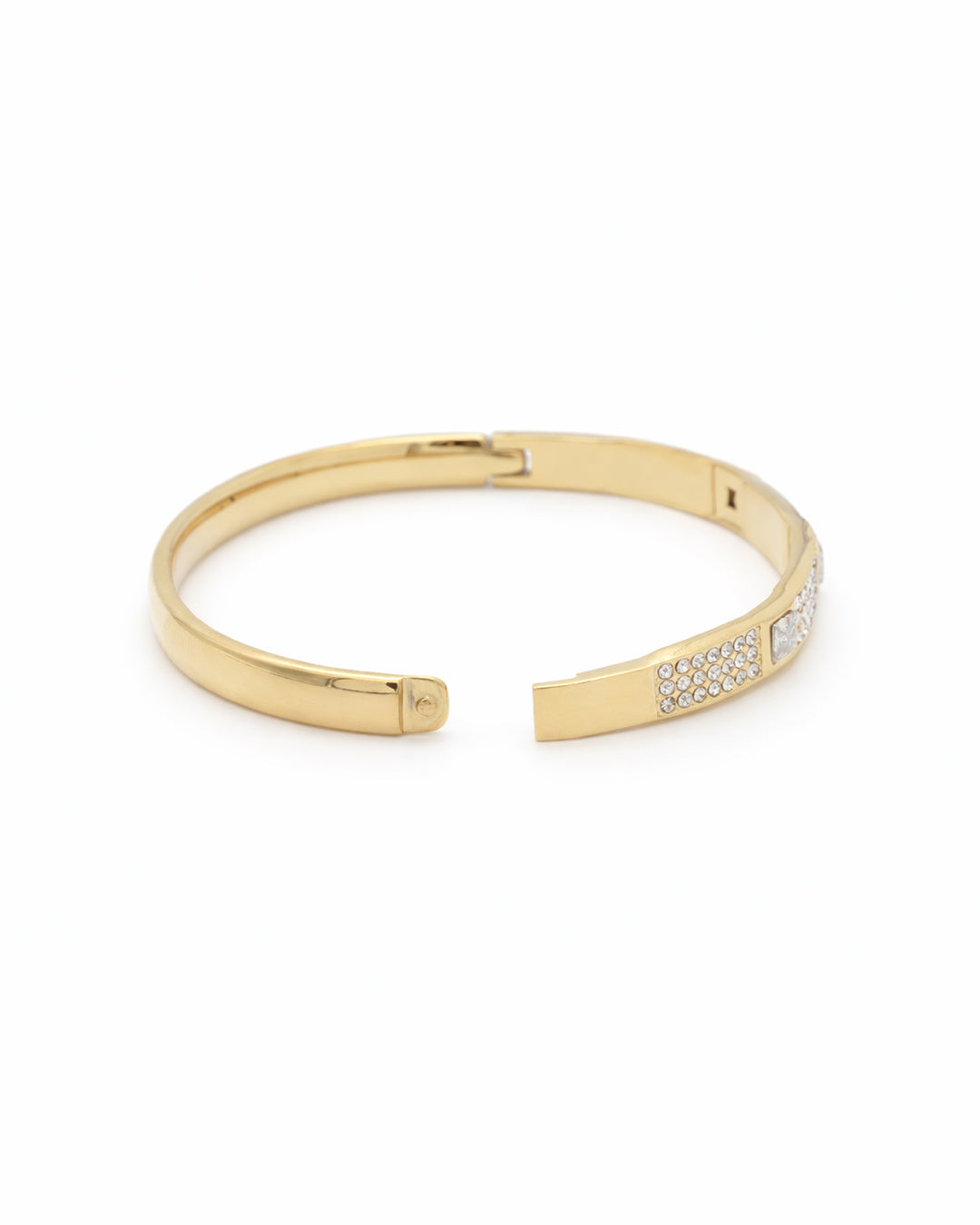 Crystal Mosaic Hexagon Gold Plated Kada